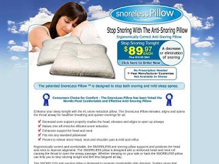 The Snoreless Anti-Snoring Pillow