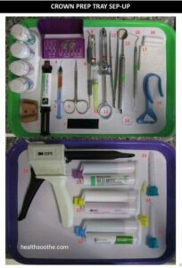 25 CROWN PREP TRAY SET UP INSTRUMENTS