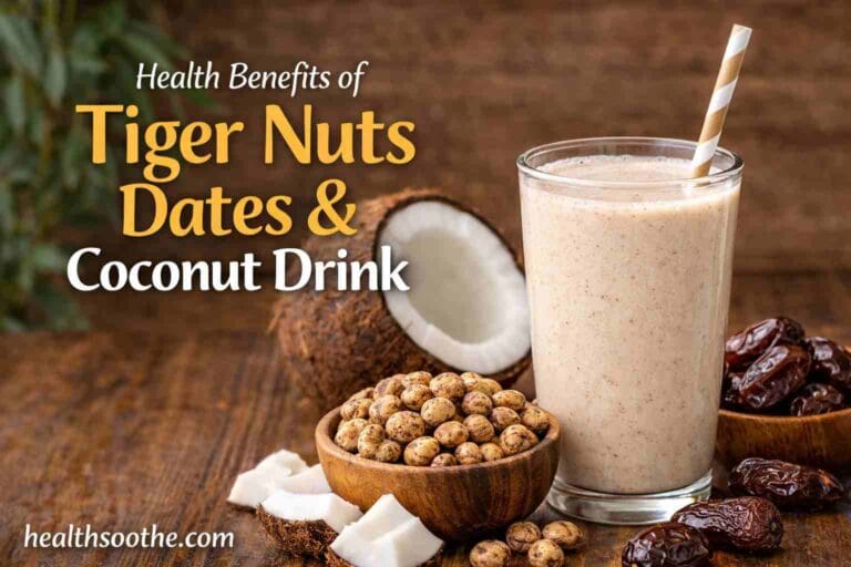 Health Benefits of Tiger Nuts Dates and Coconut Drink.