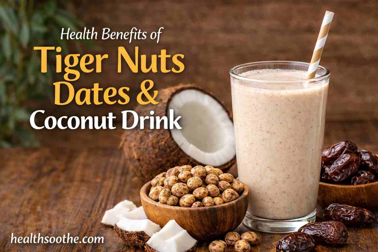 Healthsoothe 13 Health Benefits of Tiger Nuts Dates and Coconut Drink.