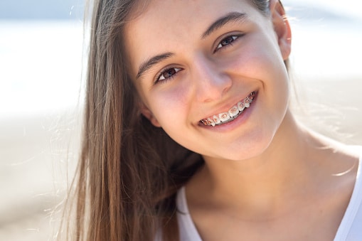 teeny teen with braces