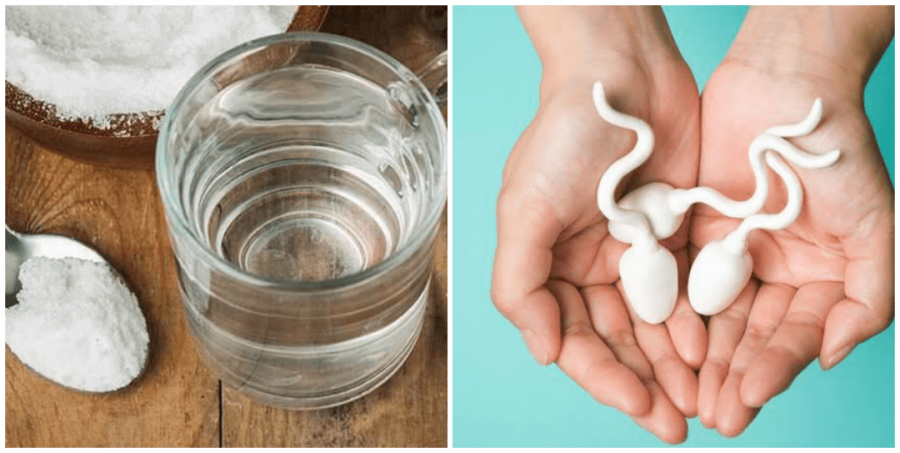 Can salt and water flush out sperm