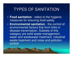 Sanitation