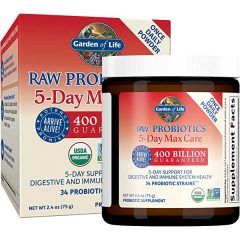 best probiotics for women: Garden of Life 5-Day Max Care Probiotic - Healthsoothe