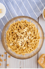 add chowmills to make butterscotch haystacks - Healthsoothe