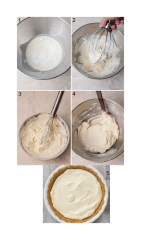 No Bake blueberry cream cheese pie: cream filling - Healthsoothe
