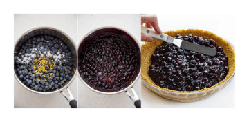Make a Graham Cracker Crust: make No Bake blueberry topping - Healthsoothe