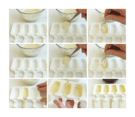 making cakesicles: Paint White Chocolate into Popsicle Molds - Healthsoothe