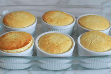 making lemon pudding cakes - Healthsoothe