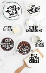 ingredients of Easter coconut cream Eggs - Healthsoothe