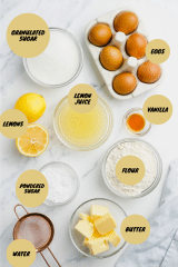 ingredients of lemon bars