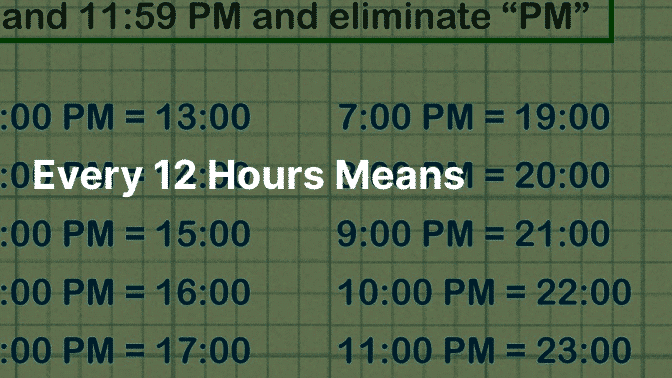 Every 12 Hours Means