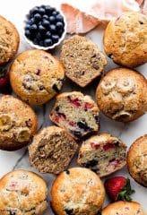 How to Make Bakery Style Mixed Berry Muffins - Healthsoothe