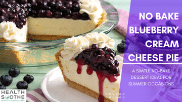 No Bake Blueberry Cream Cheese Pie - Healthsoothe