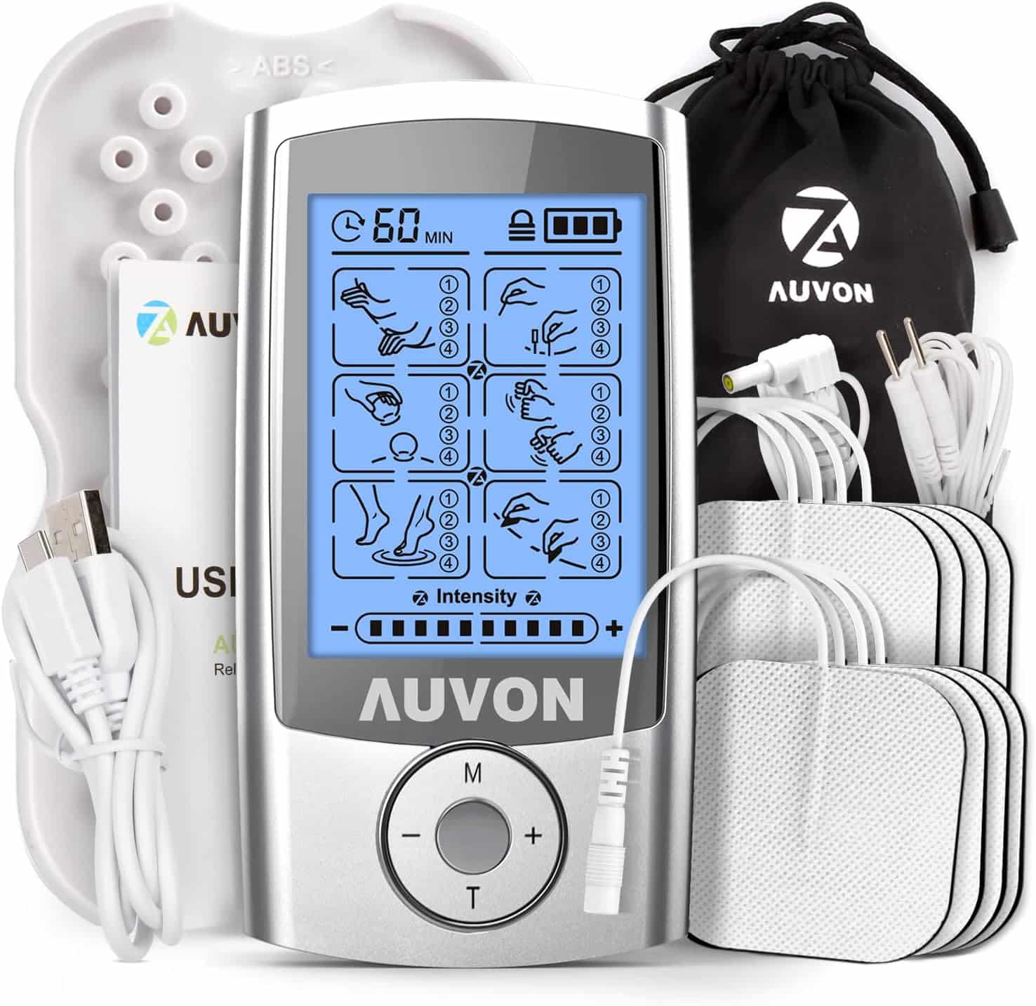 Top Best Gadgets For Muscle Spine Pain Relief: Auvon Rechargeable Tens Unit Muscle Stimulator - Healthsoothe